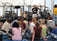 David speaks to youth at New Dawn