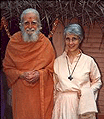 Bede Griffiths with a Nun wearing his Satanic Cosmic Cross