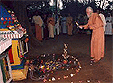 Bede Griffiths makes offerings to the dead.