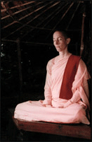 A Buddhist nun doing what she should be doing unlike Dom Freeman.